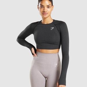Black Vital Seamless Gymshark Top